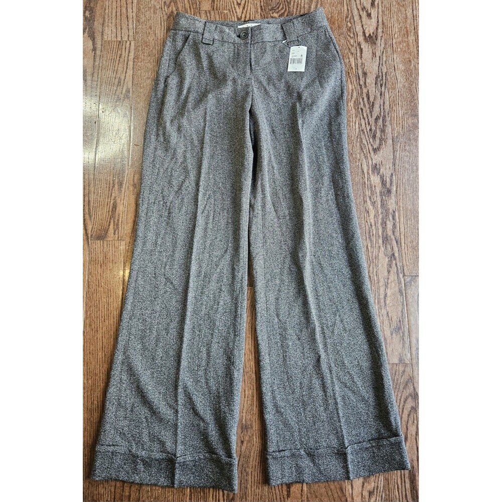 NWT CAbi Women's Gray  Sailor Pants Size 8 Wide Leg Casual #650